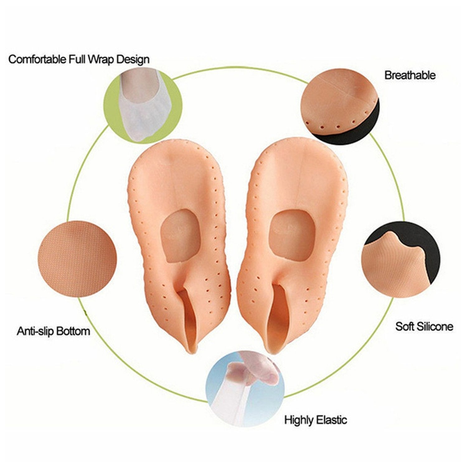 Gel socks to protect and moisturize cracked heels Gel socks to protect and moisturize cracked heels
